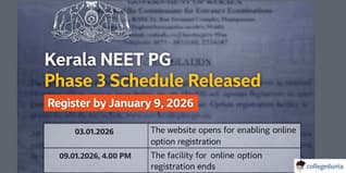 Kerala NEET PG Phase 3 Schedule Released at cee.kerala.gov.in; Register by January 9